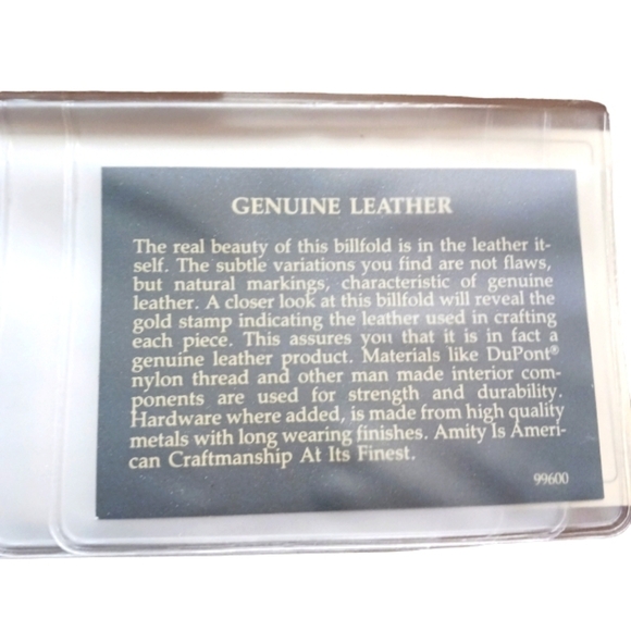Vintage NWOT AMITY Vintage Cowhide Women's Tri-fold Wallet - Picture 10 of 12